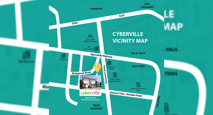 Vicinity Map: How to Get To Cyberville Expension
